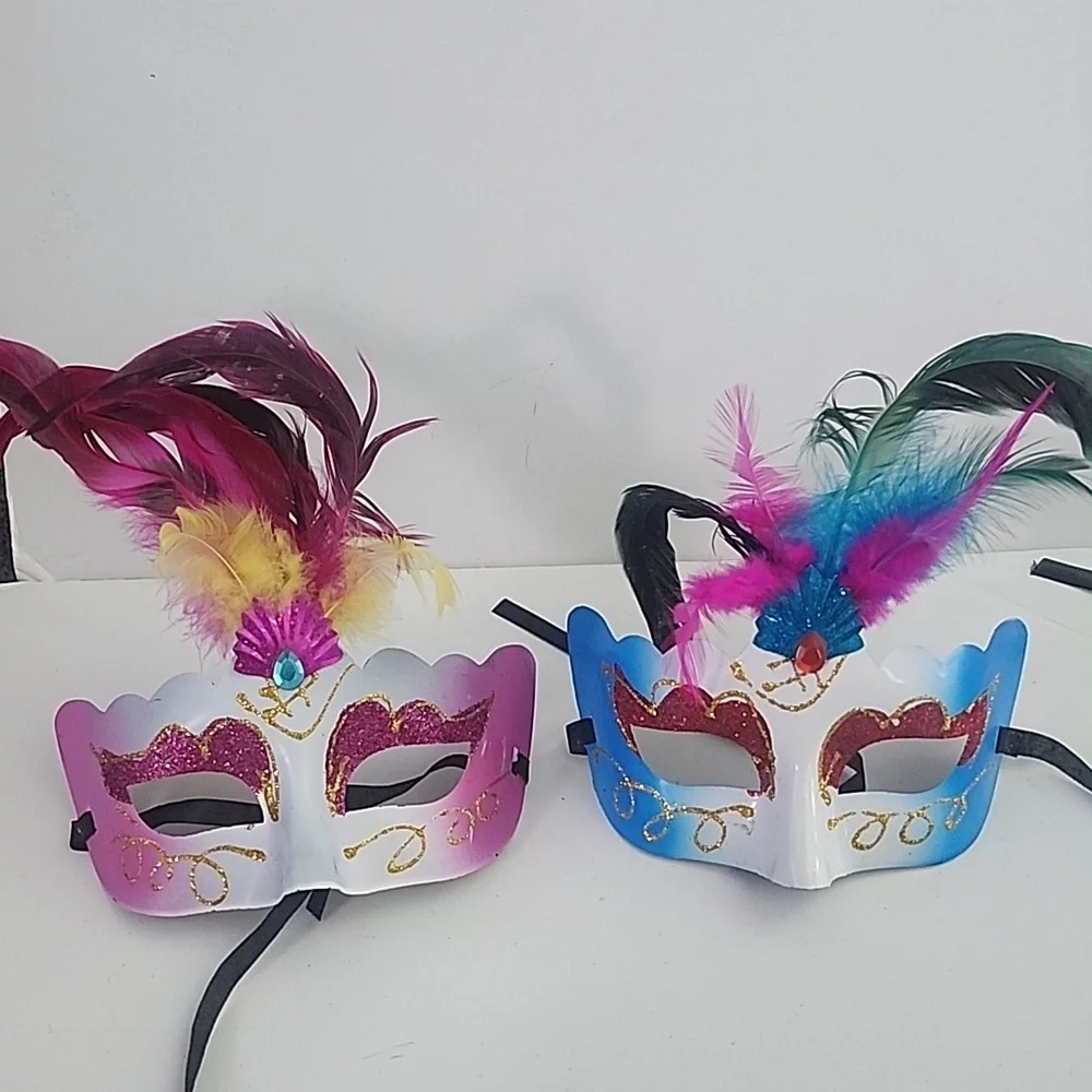 Colorful Masquerade Masks Set Costume